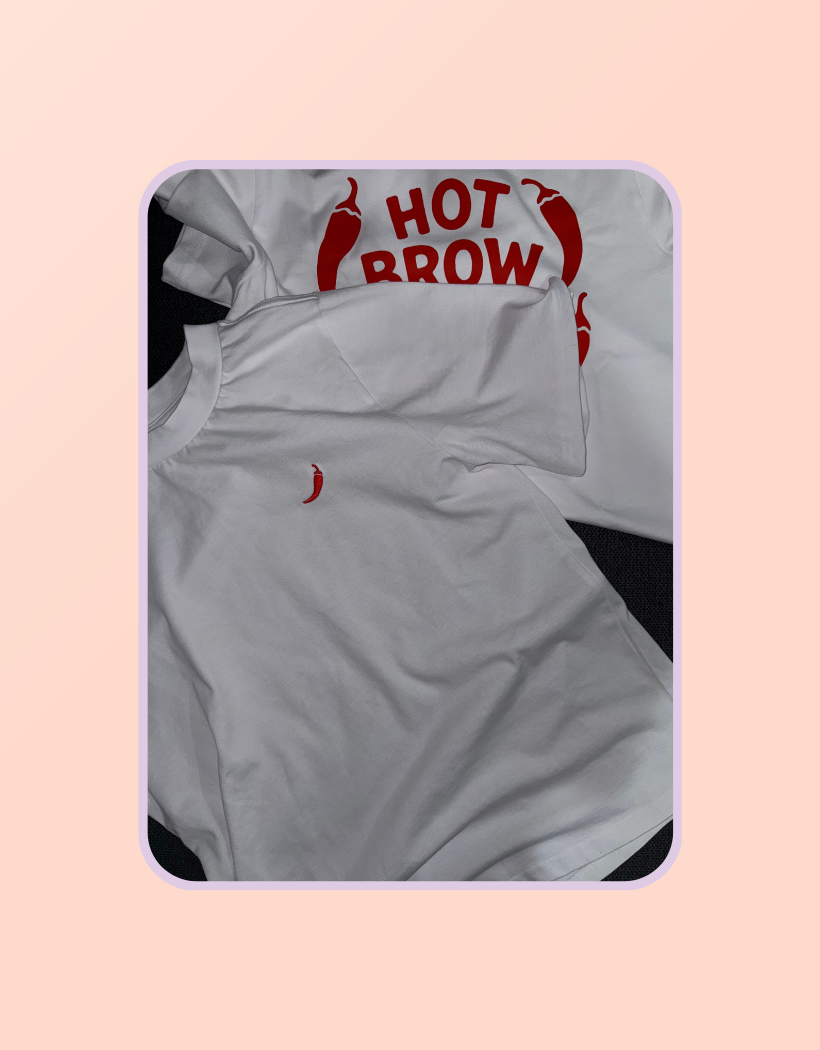 HBC oversized white tee